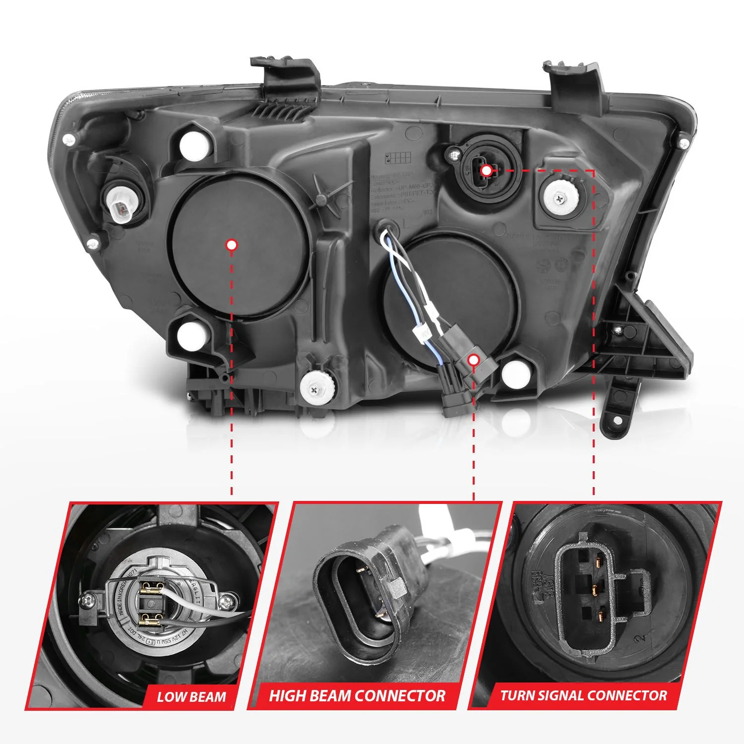 Anzo Projector RX Halo Headlights Black For Tundra (2007-2013) - Image 4