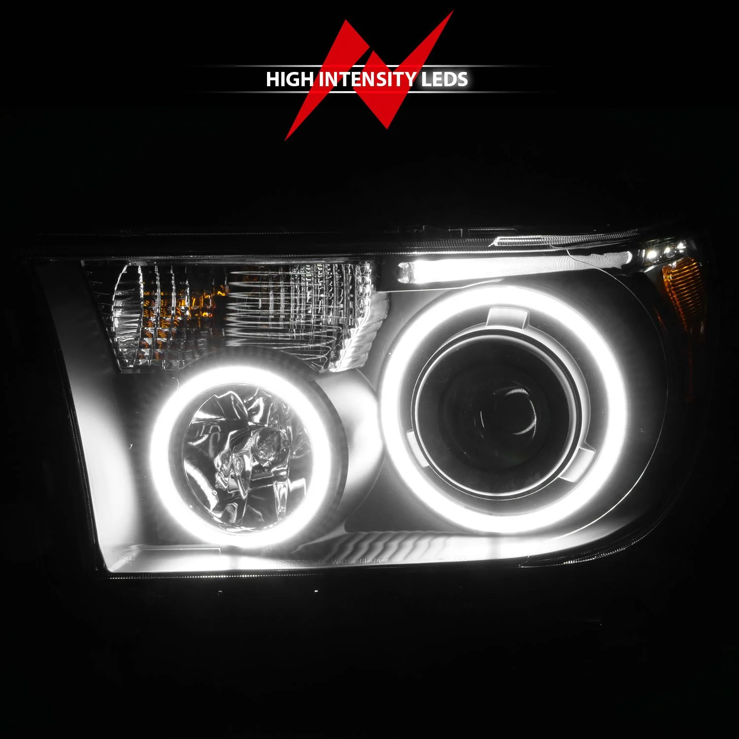 Anzo Projector RX Halo Headlights Black For Tundra (2007-2013) - Image 5