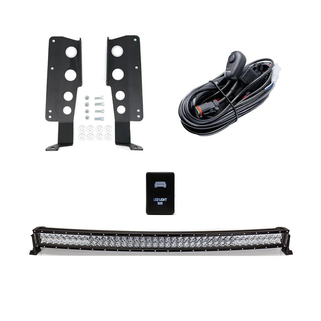 Cali Raised 42" Hidden Grille Curved LED Light Bar Brackets Kit For Tundra (2014-2021) - Image 10