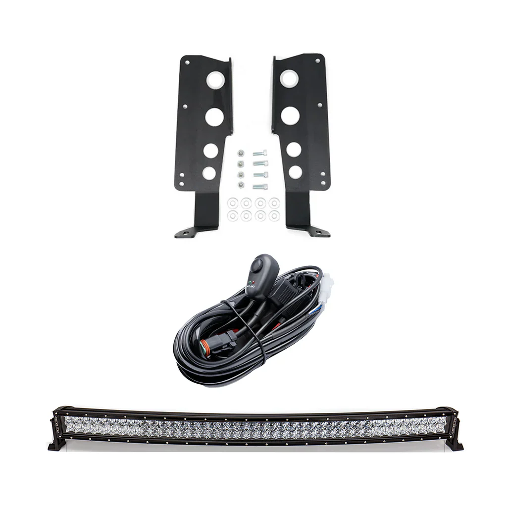 Cali Raised 42" Hidden Grille Curved LED Light Bar Brackets Kit For Tundra (2014-2021) - Image 11