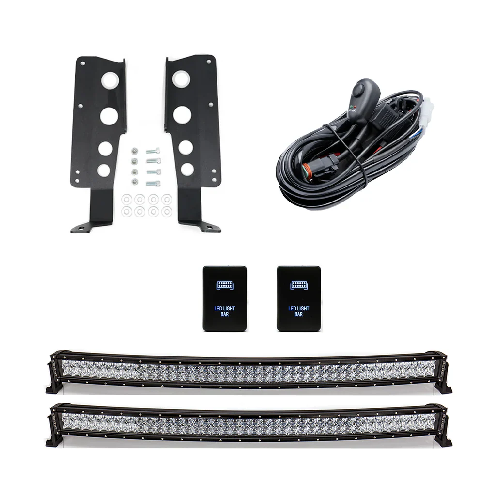 Cali Raised 42" Hidden Grille Curved LED Light Bar Brackets Kit For Tundra (2014-2021) - Image 12
