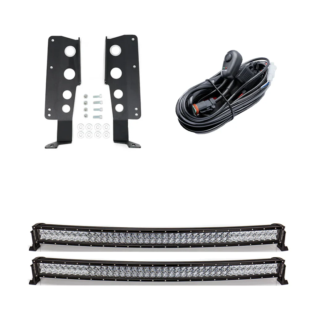 Cali Raised 42" Hidden Grille Curved LED Light Bar Brackets Kit For Tundra (2014-2021) - Image 14