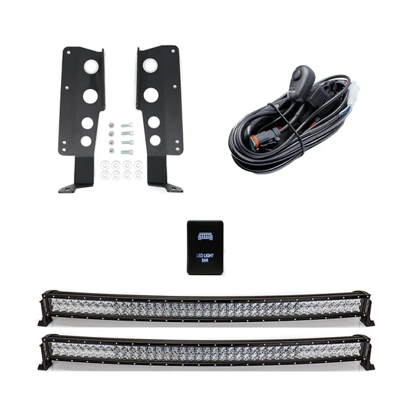 Cali Raised 42" Hidden Grille Curved LED Light Bar Brackets Kit For Tundra (2014-2021) - Image 15