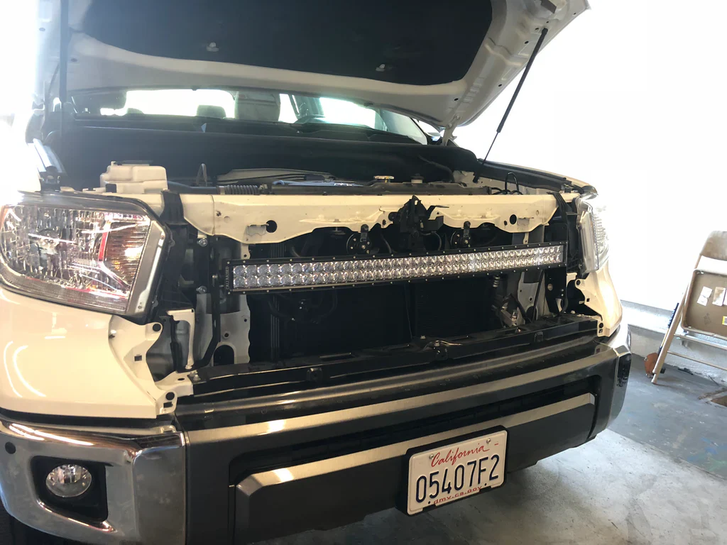 Cali Raised 42" Hidden Grille Curved LED Light Bar Brackets Kit For Tundra (2014-2021) - Image 9