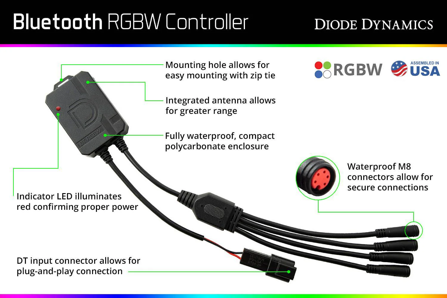 Diode Dynamics M8 RGBW Bluetooth Controller - Image 6