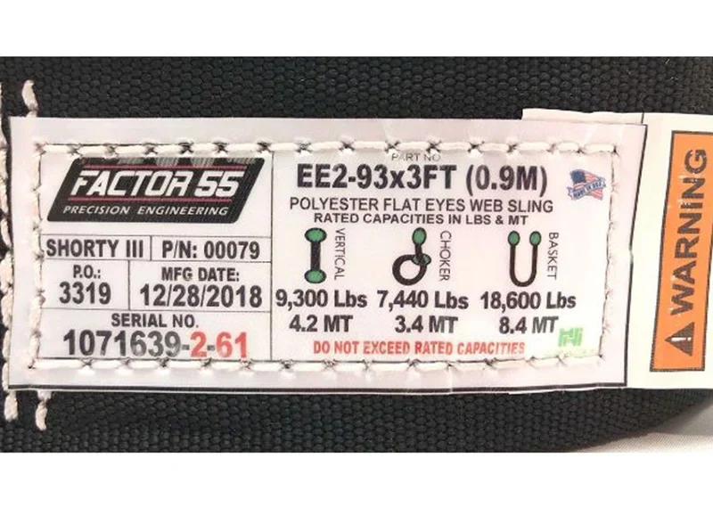 Factor 55 Shorty Strap III - 3.0' x 3.0" - Image 2