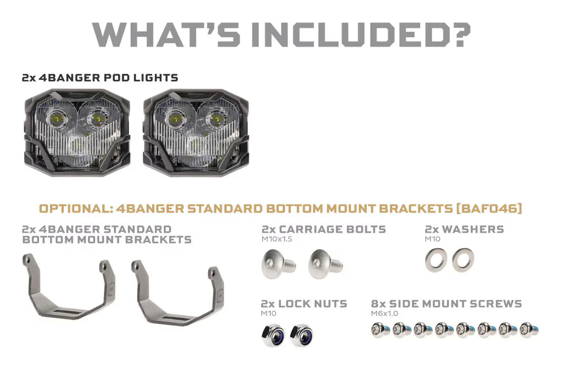 Morimoto 4 Banger LED Pods: NCS Flood Beam - Image 4