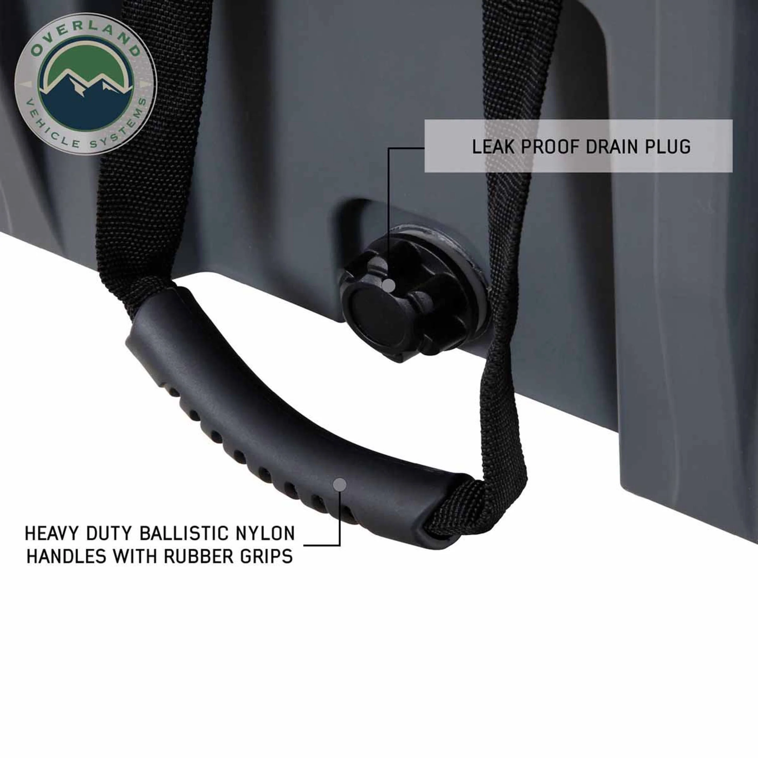 Overland Vehicle Systems D.B.S. Dark Grey 117 QT Dry Box W/Drain and Bottle Opener - Image 10