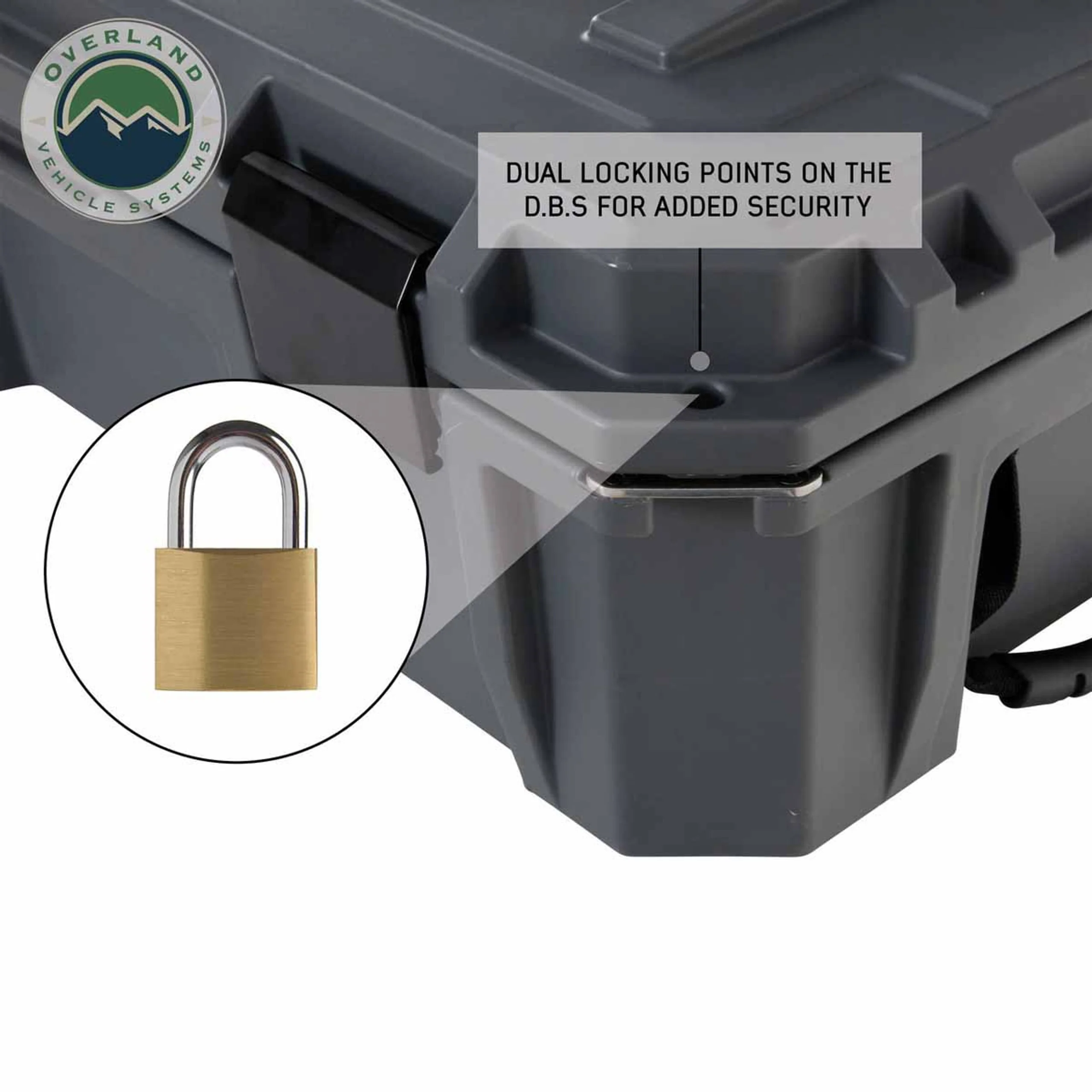 Overland Vehicle Systems D.B.S. Dark Grey 117 QT Dry Box W/Drain and Bottle Opener - Image 12