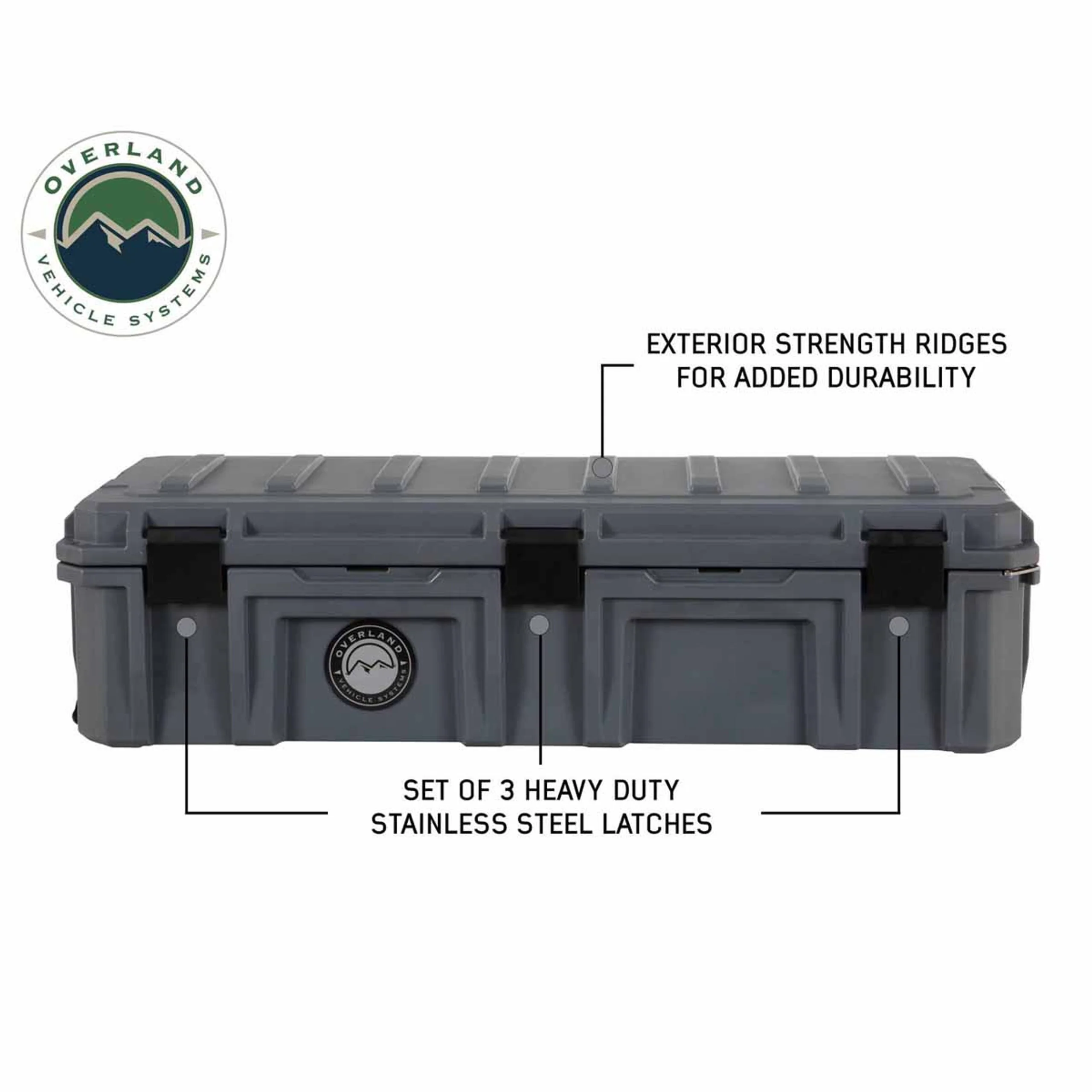 Overland Vehicle Systems D.B.S. Dark Grey 117 QT Dry Box W/Drain and Bottle Opener - Image 13