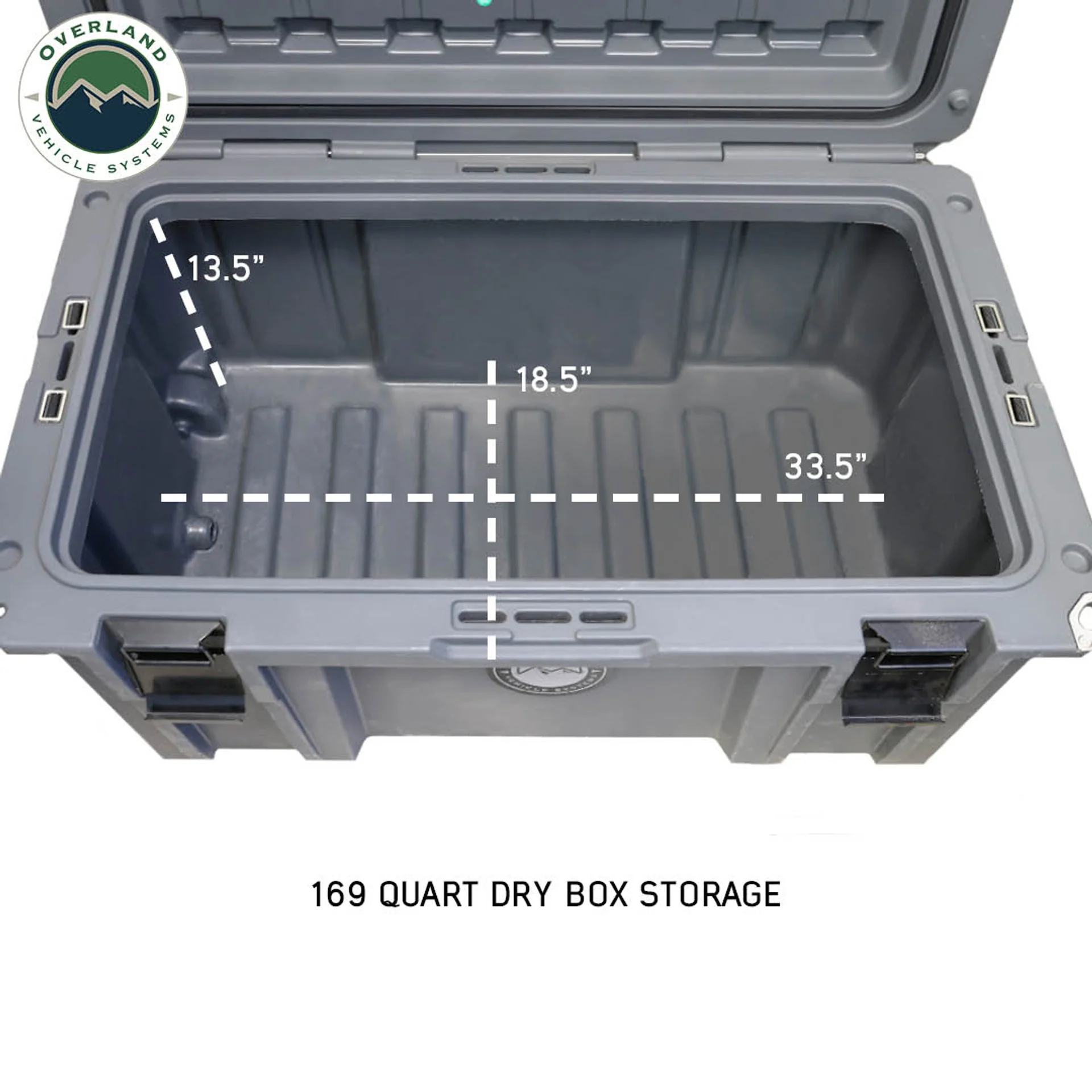 Overland Vehicle Systems D.B.S. Dark Grey 169 QT Dry Box W/Wheels, Drain & Bottle Opener - Image 3