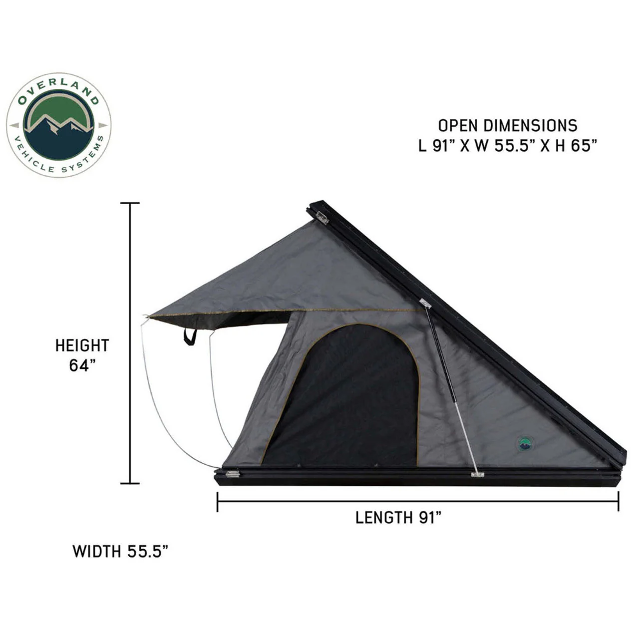 Overland Vehicle Systems HD Mamba Clam Hard Shell Roof Top Tent - Image 16