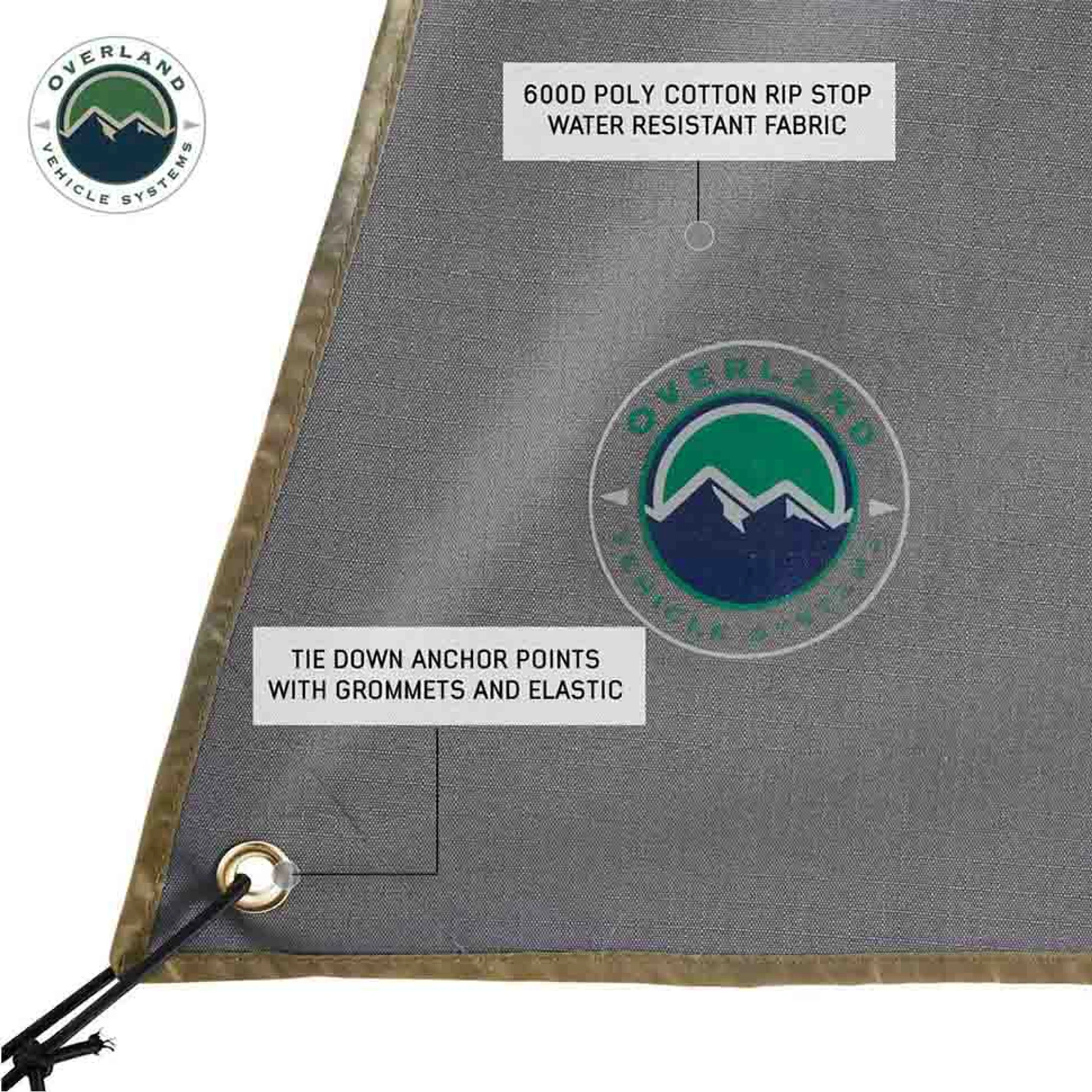 Overland Vehicle Systems HD Nomadic 270 Degree Awning Wall 1 with Door & Window - Image 9