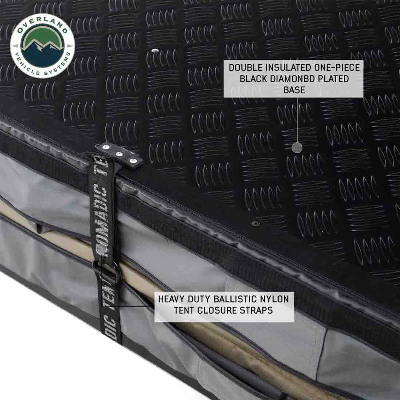 Overland Vehicle Systems HD Nomadic 4 Extended Soft Shell Roof Top Tent - Image 13
