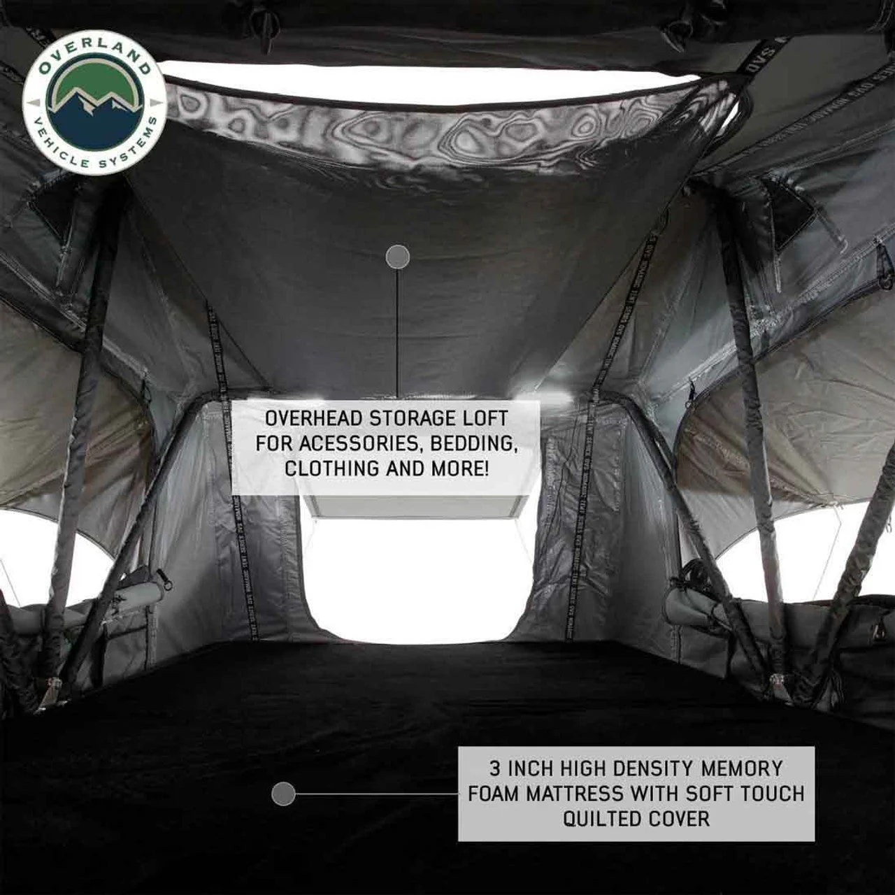 Overland Vehicle Systems HD Nomadic 4 Extended Soft Shell Roof Top Tent - Image 15