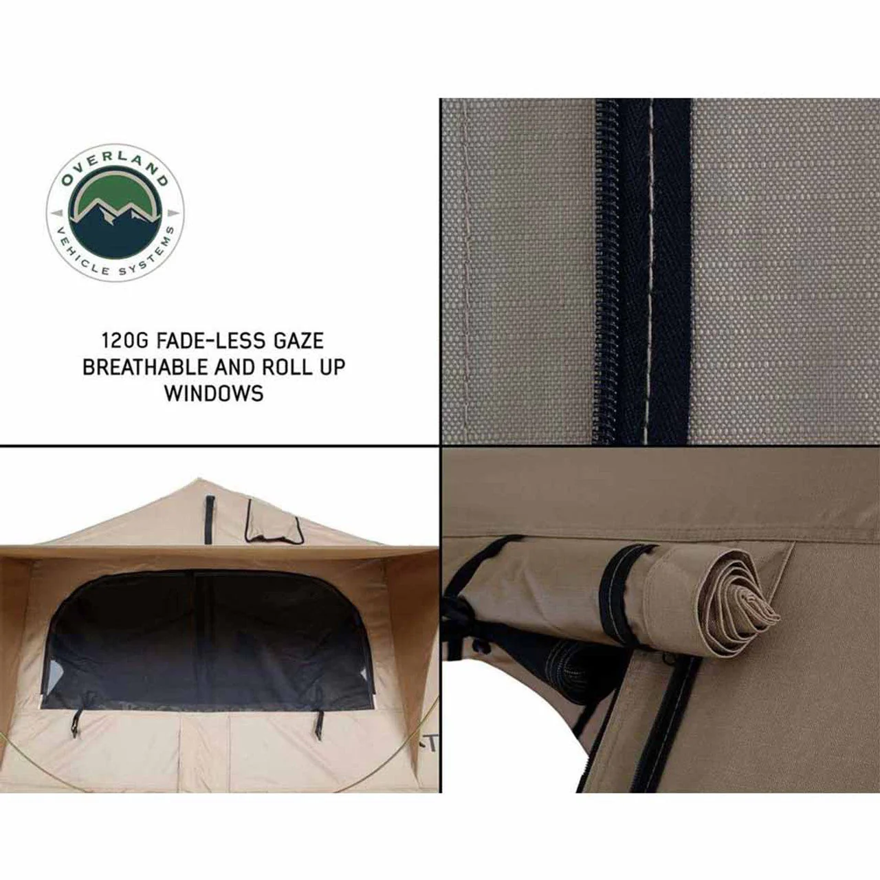 Overland Vehicle Systems LD TMBK 3 Soft Shell Roof Top Tent - Image 5