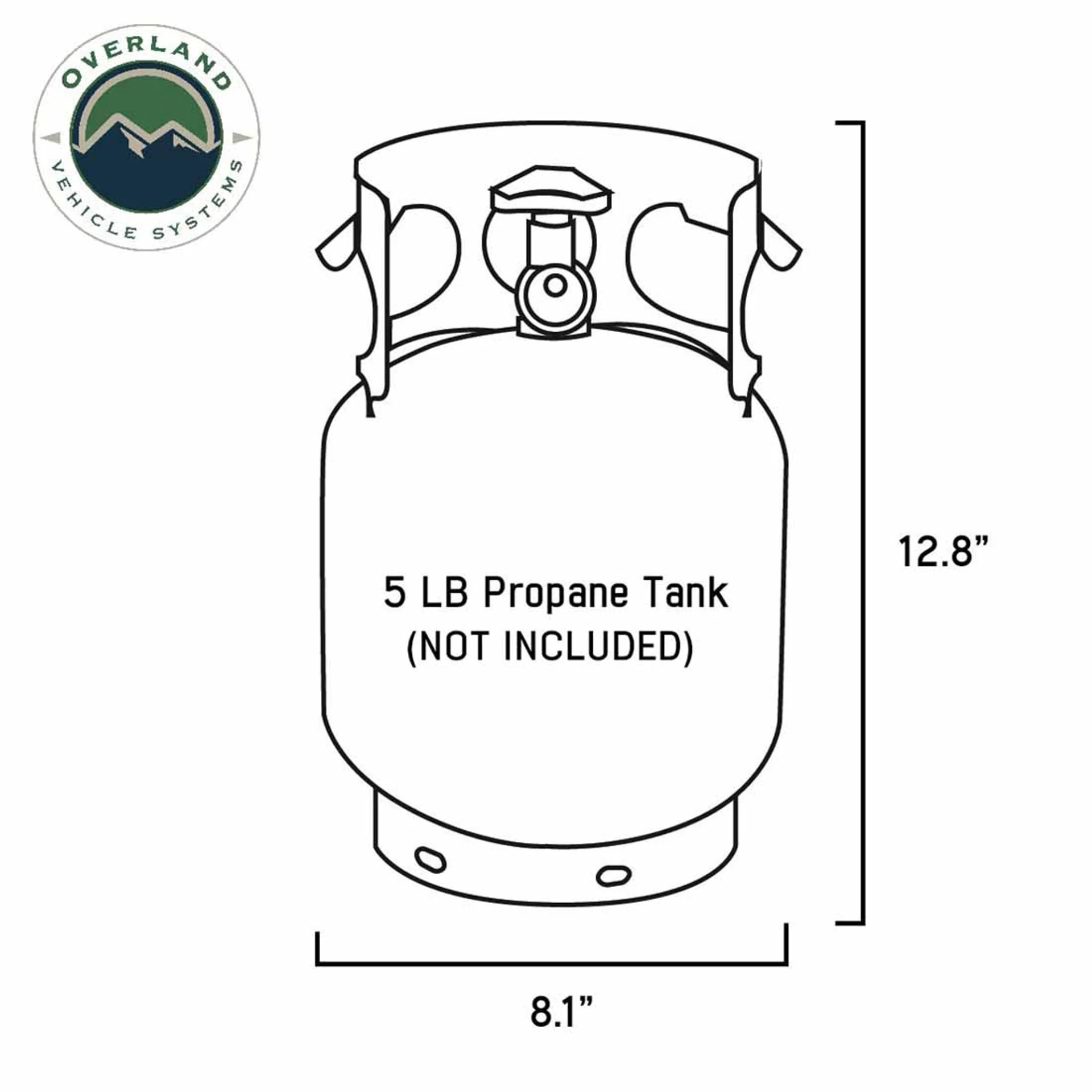 Overland Vehicle Systems Propane Bag W/Handle & Straps #16 Waxed Canvas Storage - Image 2