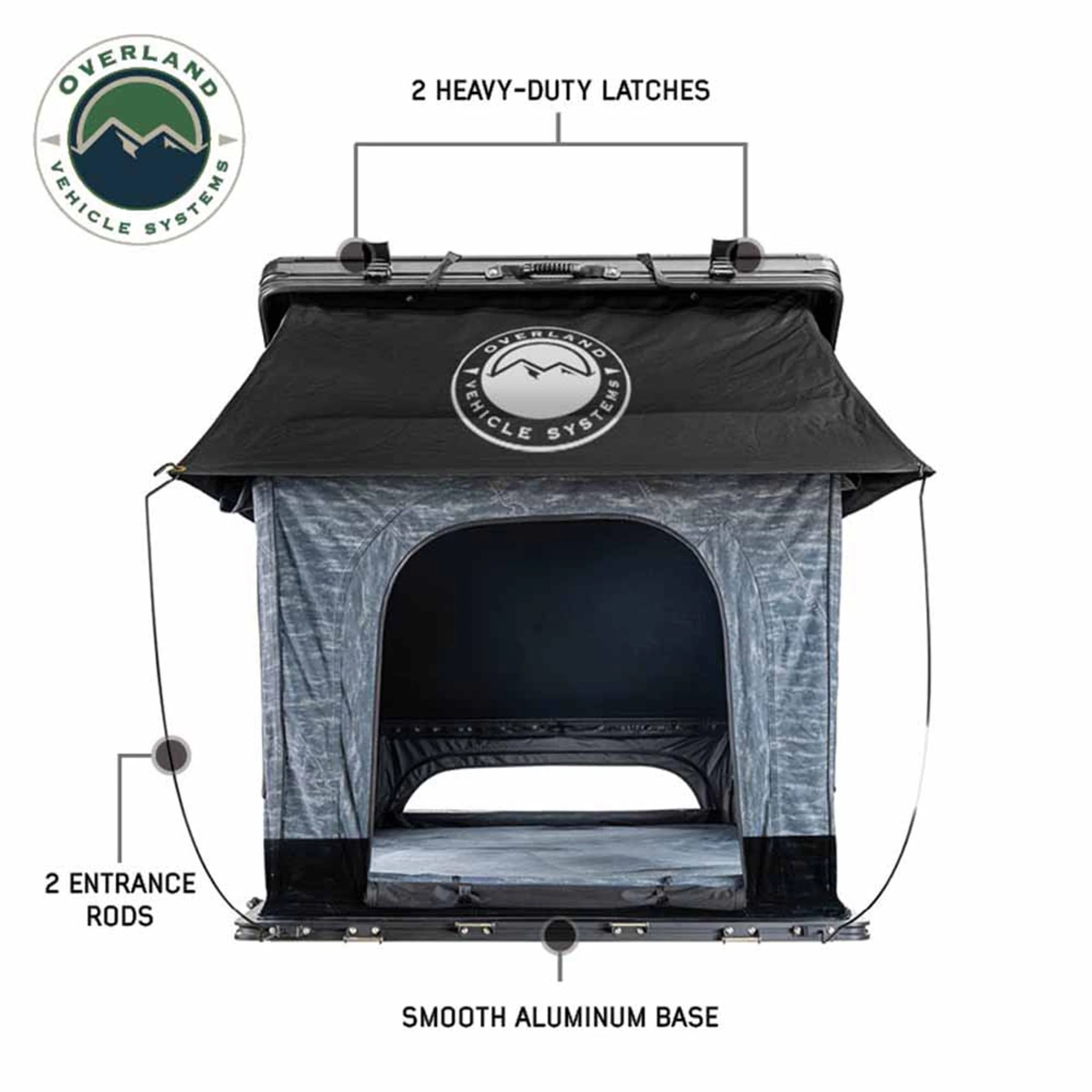 Overland Vehicle Systems XD Lhotse Clam Shell Aluminum Hard Shell Roof Top Tent - Image 7