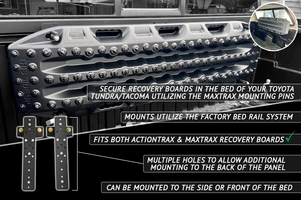 Rago Fabrication Bed Rail Recovery Board Mounts For Tundra - Image 3