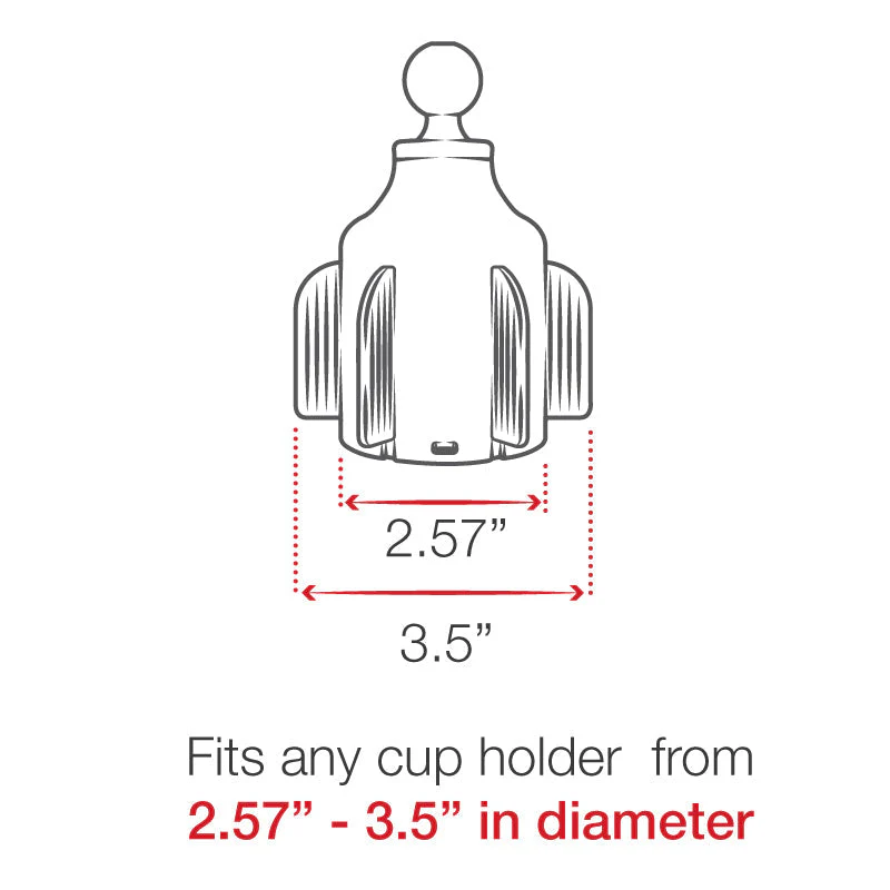 RAM Mounts Stubby™ Cup Holder Ball Base - Image 7