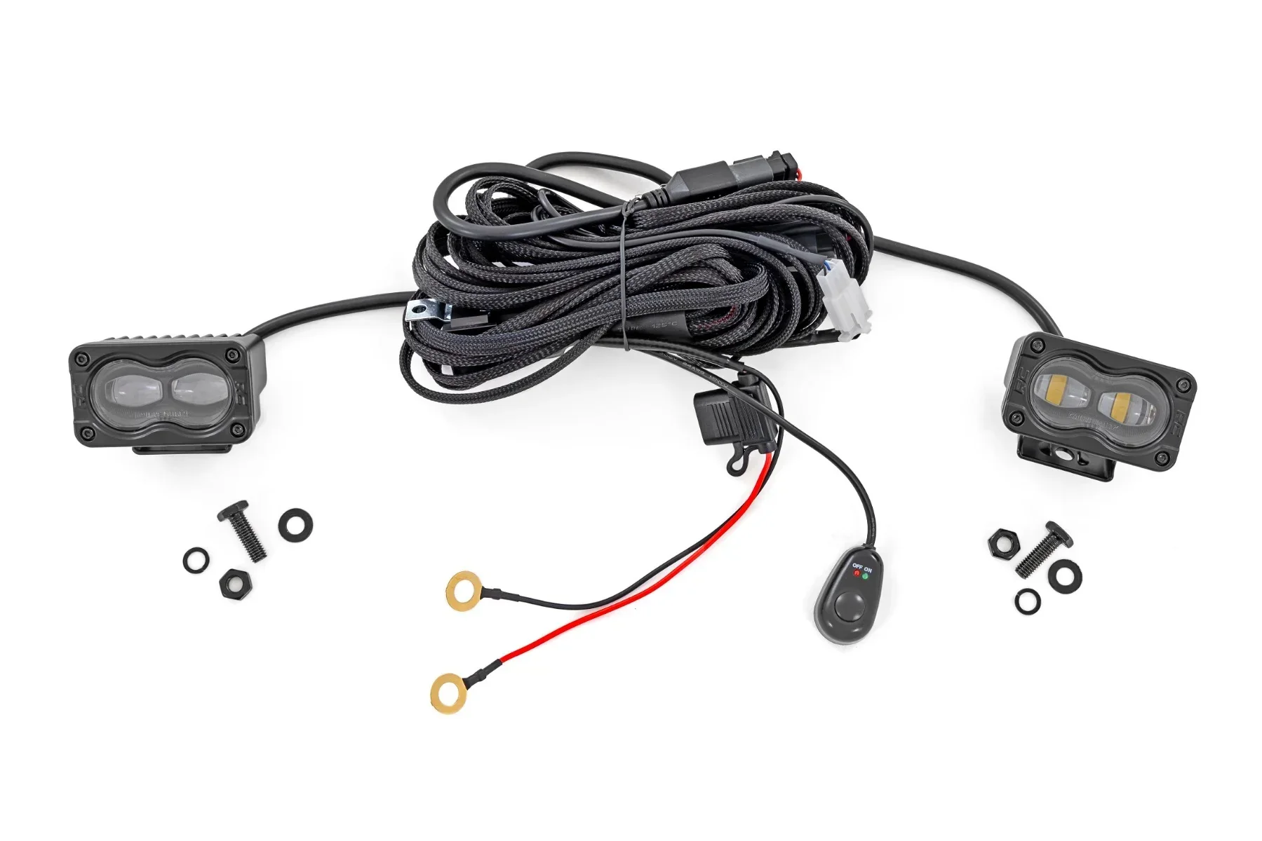 Rough Country 3x1.75" Black Series Led Slim Fog Lights
