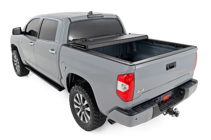 Rough Country Hard Tri-Fold Flip Up Bed Cover For Tundra (2007-2021) - Image 4