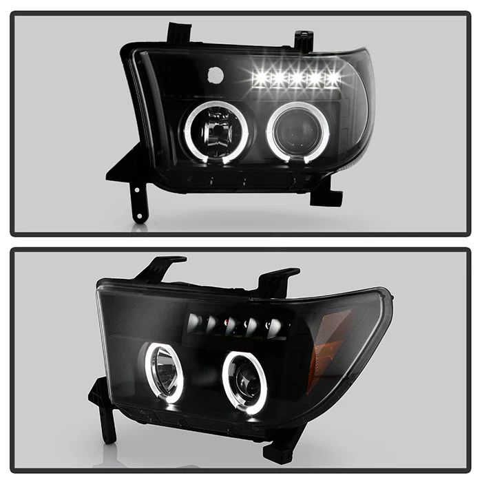 Spyder All Black Projector Headlights W/LED Halo For Tundra (2007–2013) - Image 10