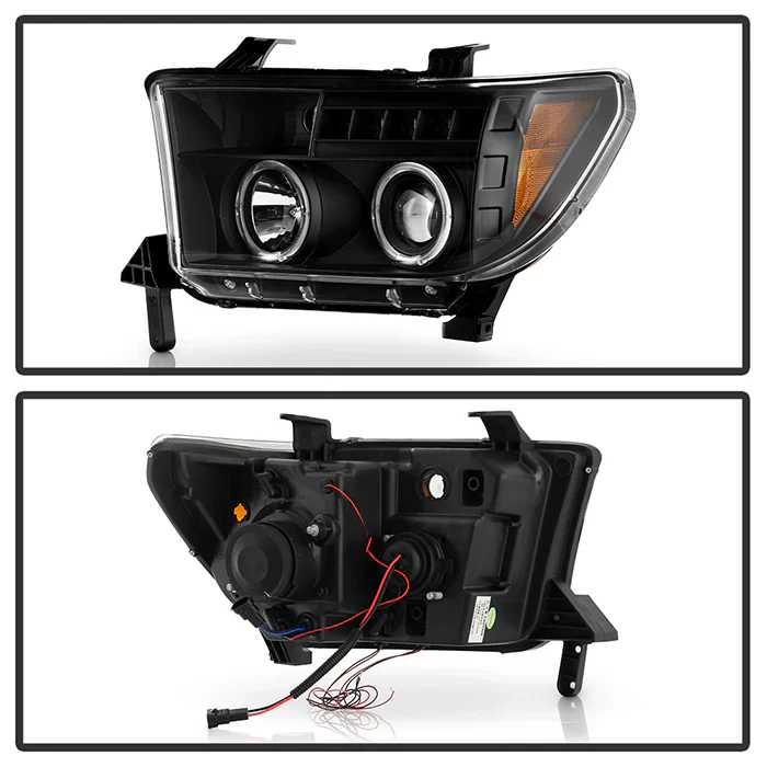 Spyder All Black Projector Headlights W/LED Halo For Tundra (2007–2013) - Image 4