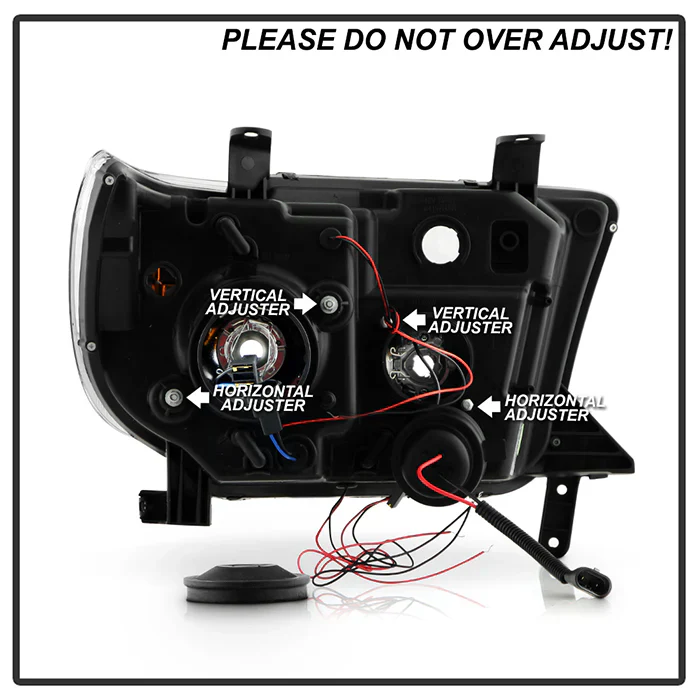 Spyder All Black Projector Headlights W/LED Halo For Tundra (2007–2013) - Image 9