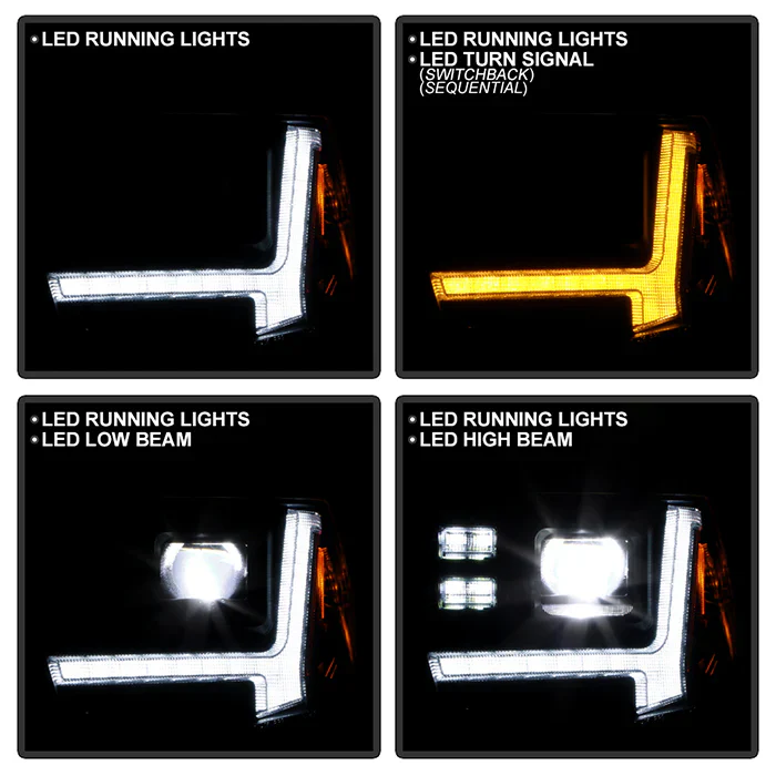 Spyder Apex Black LED Headlights For Tundra SR/SR5 Only (2014–2021) - Image 4