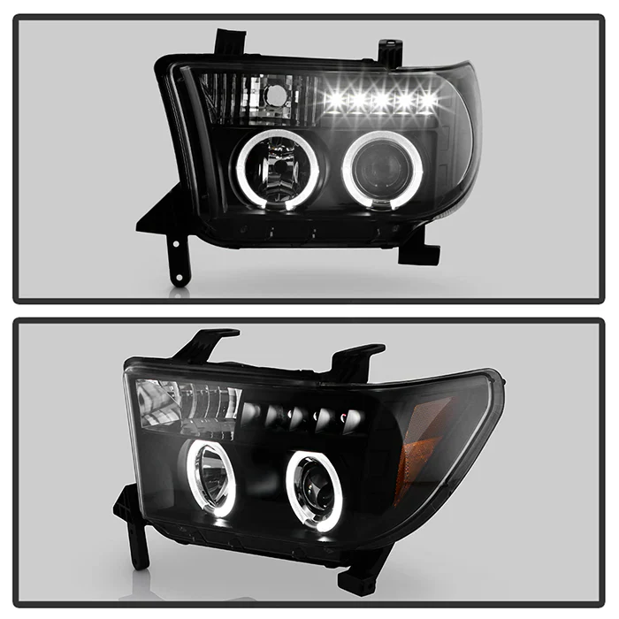 Spyder Black Projector Headlights W/LED Halo For Tundra (2007–2013) - Image 10