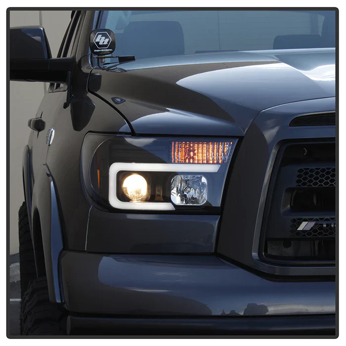 Spyder Black V2 Projector Headlights W/Light Bar DRL For Tundra (2007–2013) - Image 12