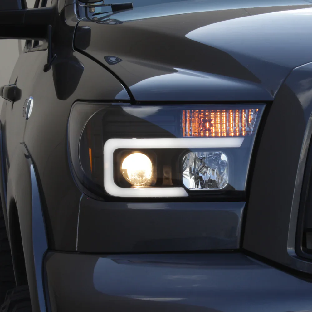Spyder Black V2 Projector Headlights W/Light Bar DRL For Tundra (2007–2013) - Image 15