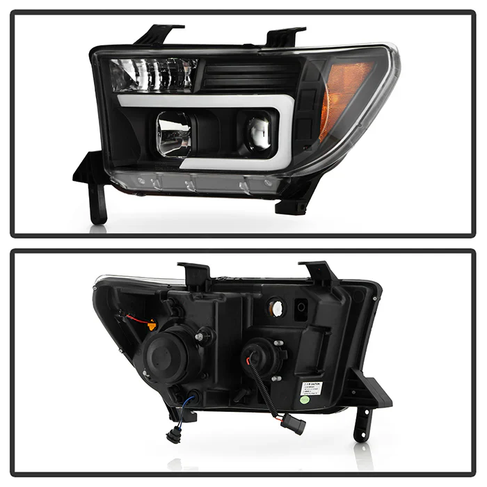 Spyder Black V2 Projector Headlights W/Light Bar DRL For Tundra (2007–2013) - Image 4