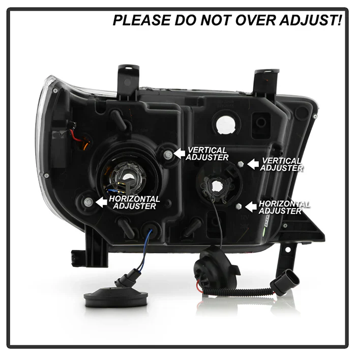 Spyder Black V2 Projector Headlights W/Light Bar DRL For Tundra (2007–2013) - Image 9