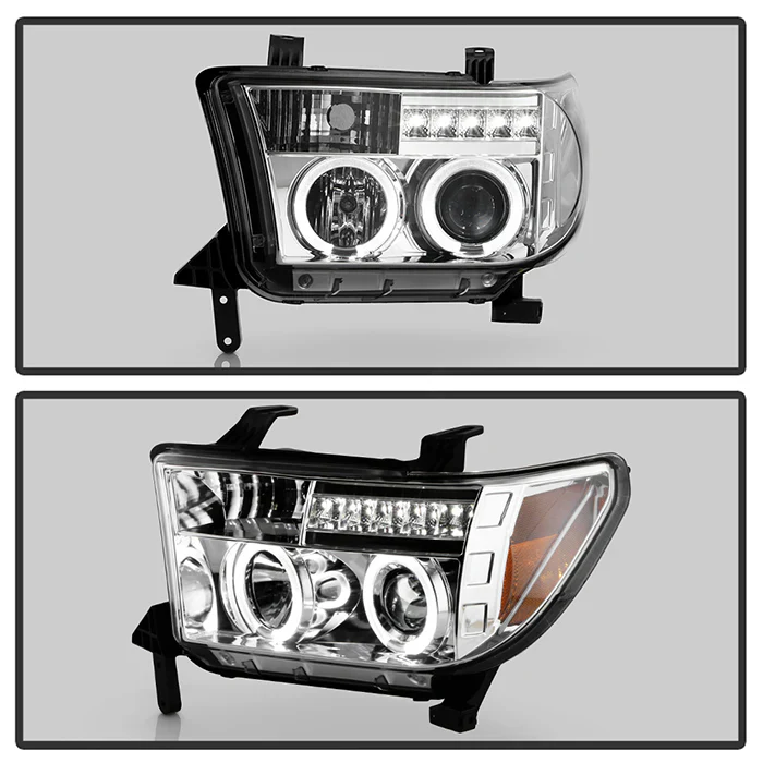 Spyder Chrome Projector Headlights W/LED Halo For Tundra (2007–2013) - Image 10