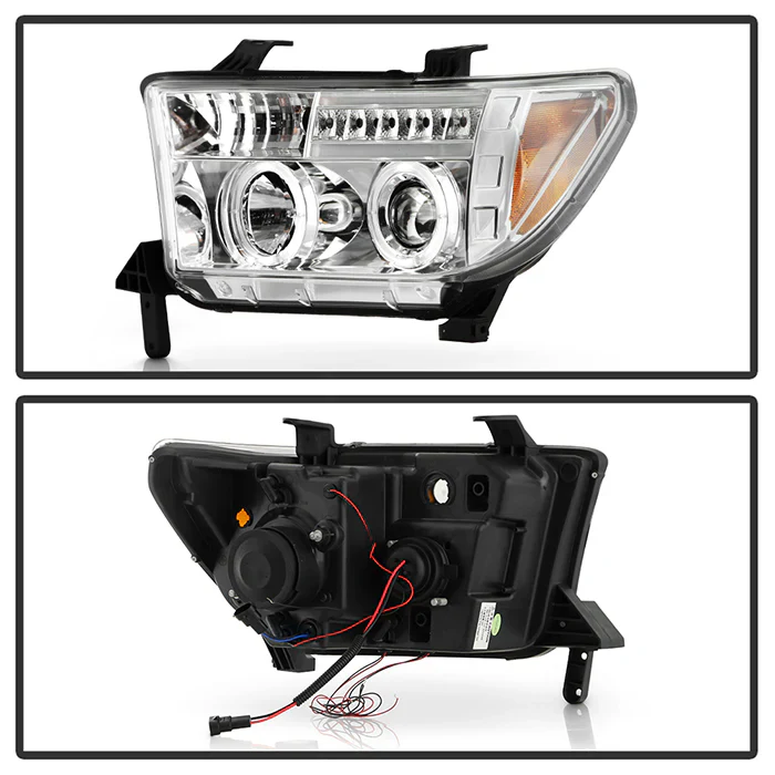Spyder Chrome Projector Headlights W/LED Halo For Tundra (2007–2013) - Image 4