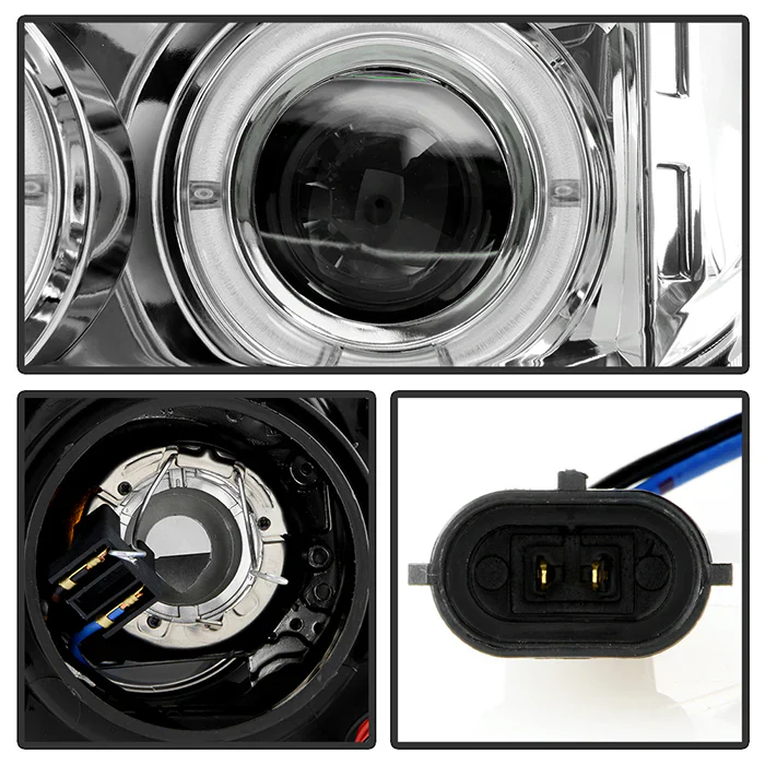 Spyder Chrome Projector Headlights W/LED Halo For Tundra (2007–2013) - Image 5