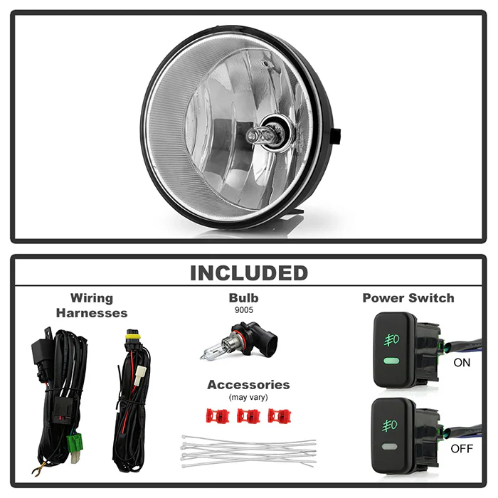 Spyder Clear OEM Fog Lights W/Switch For Tundra W/O cover (2007-2013) - Image 2