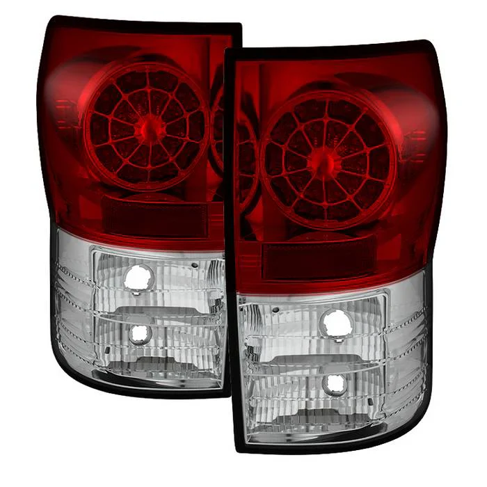 Spyder Red Clear W/LED Tail Lights For Tundra (2007-2013)