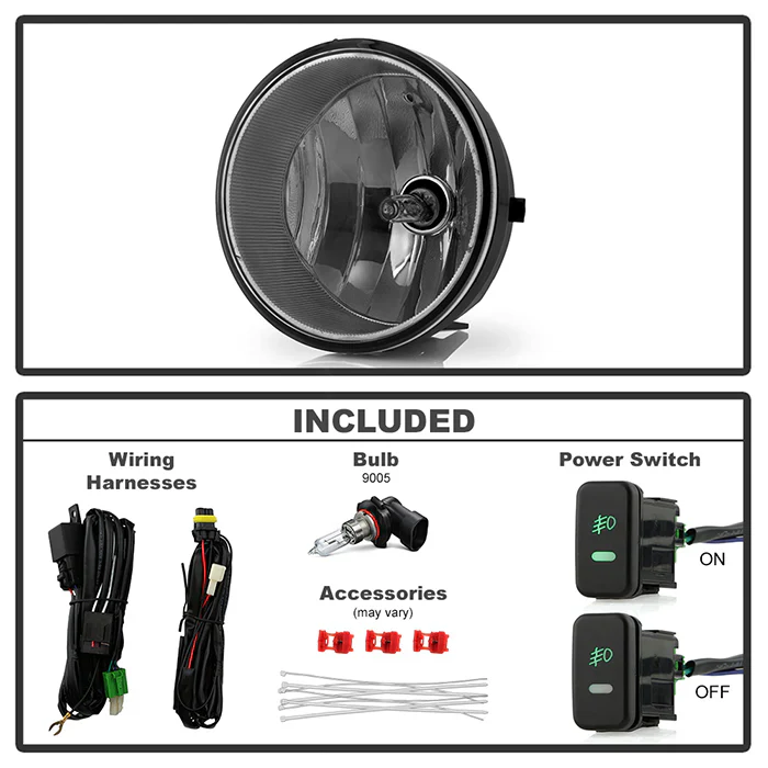 Spyder Smoke OEM Fog Lights W/Switch For Tundra W/O cover (2007-2013) - Image 2