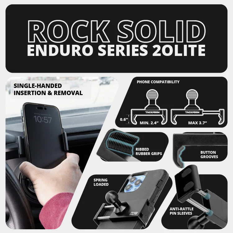 Tackform LINK™ Vent Mount Bracket With 20LITE Phone Holder | 3.5" Arm | 2016-2023 Toyota Tacoma and 2014-2021 Toyota Tundra - Image 5