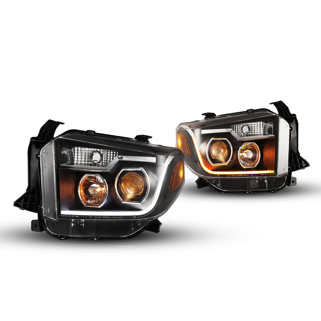 Winjet Headlight Black/Clear For Tundra (2014-2017)